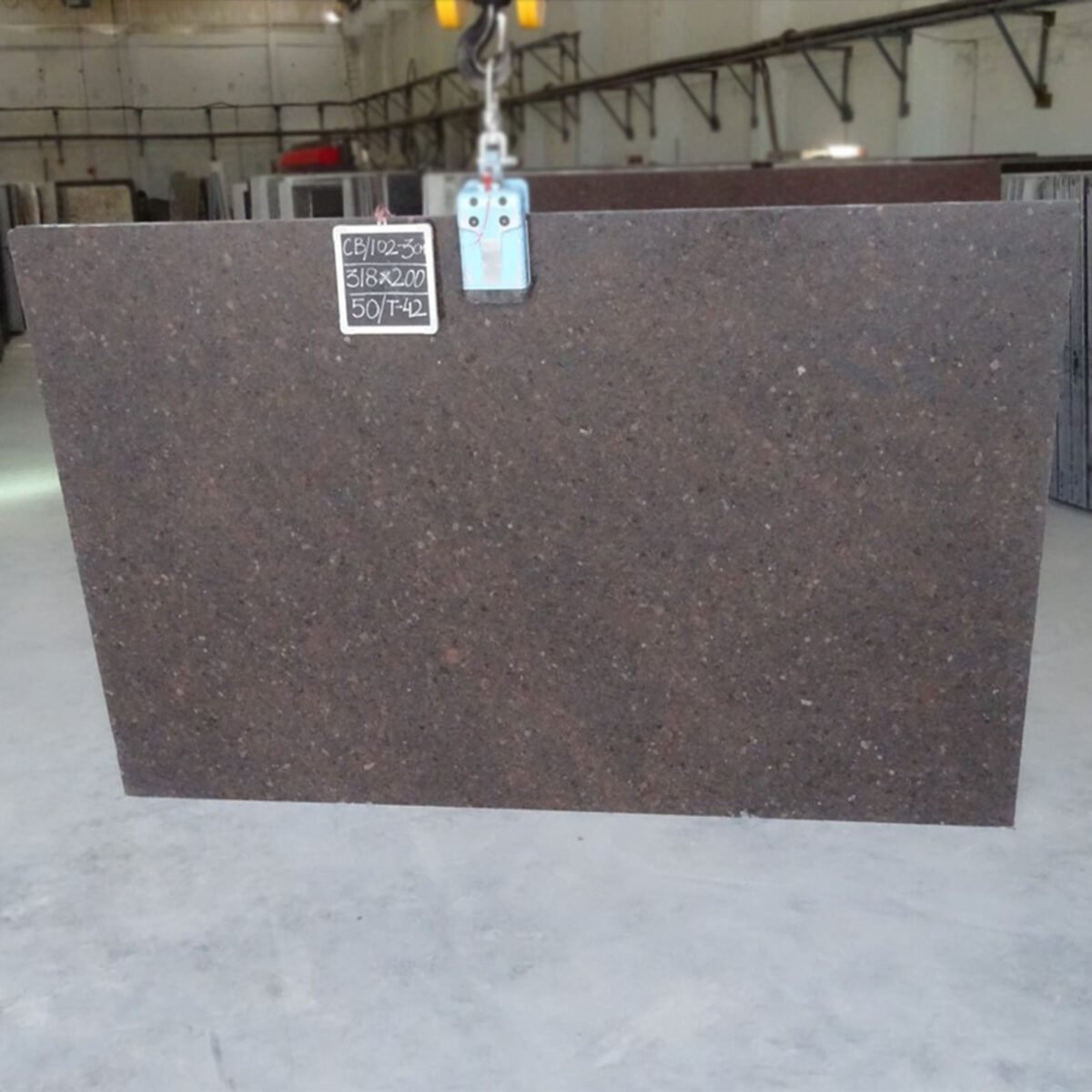 Polished Coffee Brown Granite Slab from India