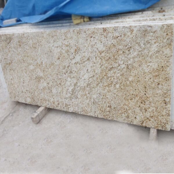 Colonial Gold Granite Slab with Cream and Gold Veins