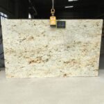 Colonial Gold Granite Slab with Cream and Gold Veins