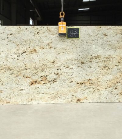 Colonial Gold Granite Slab with Cream and Gold Veins