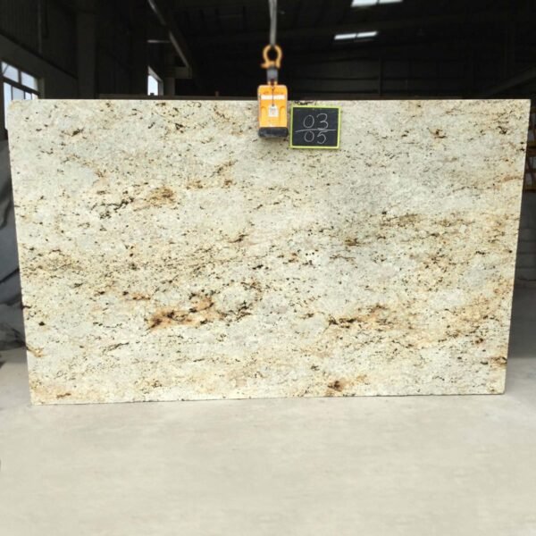 Colonial Gold Granite Slab with Cream and Gold Veins