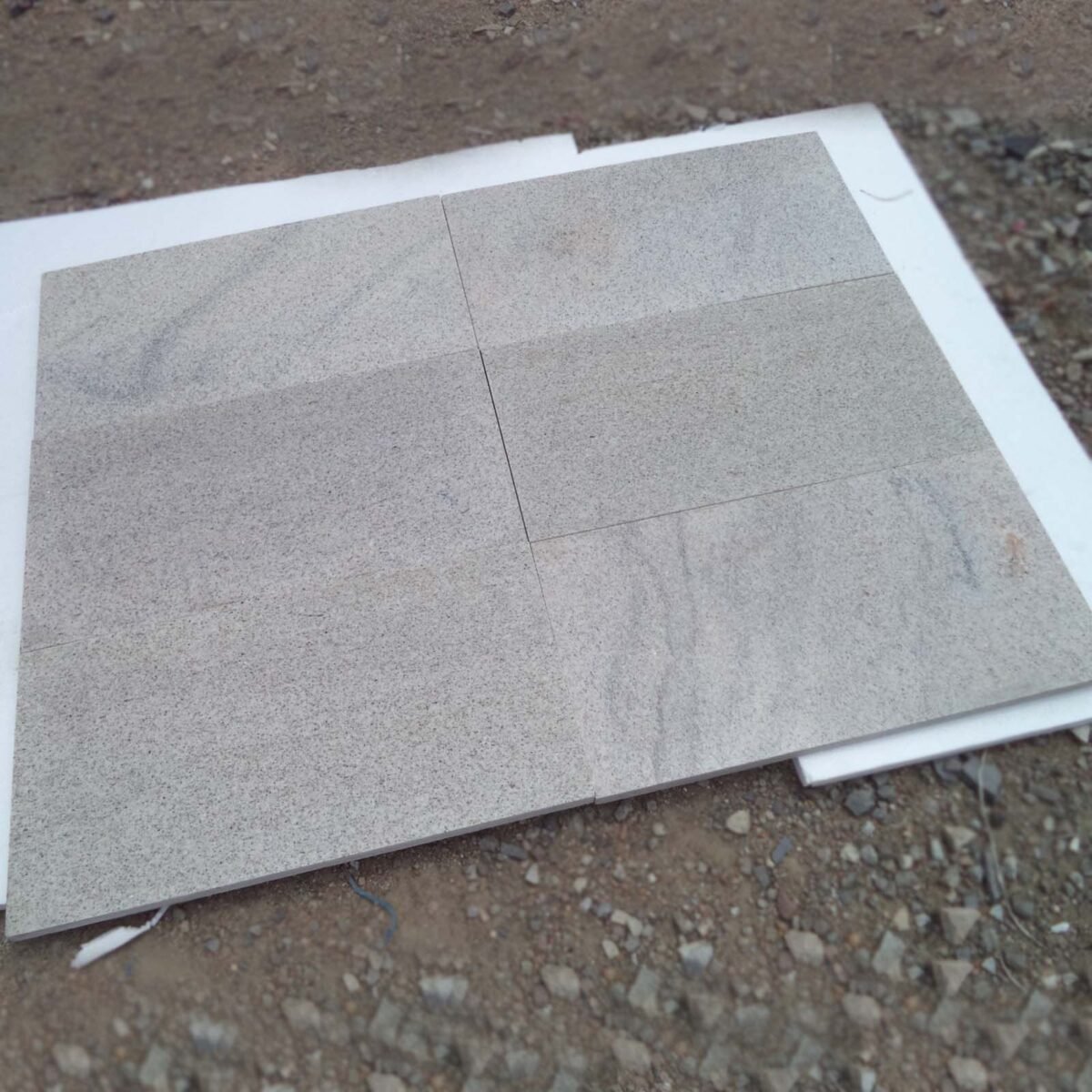 Imperial White Granite Slab with Gray Speckles