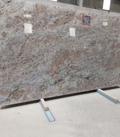 Cappuccino White Granite Slab with Beige Swirls