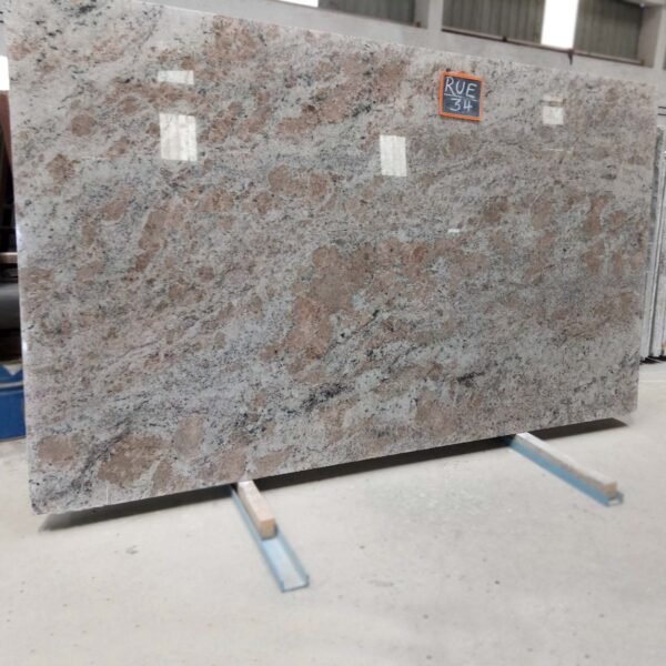 Cappuccino White Granite Slab with Beige Swirls