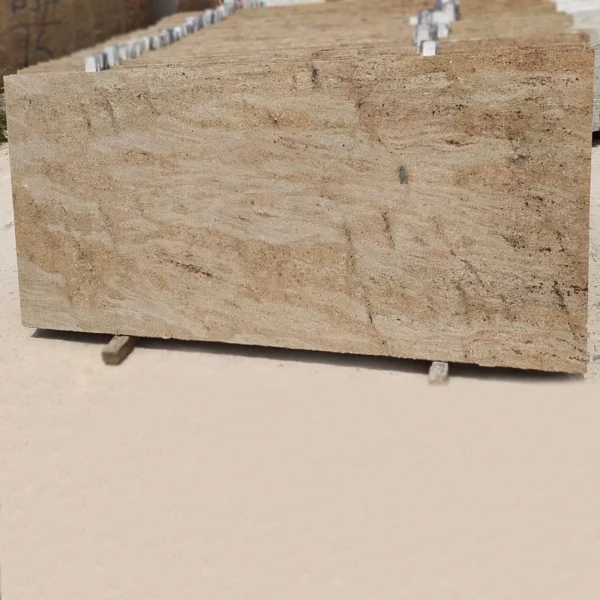 Ivory Chiffon Granite Slab with Flowing Veins