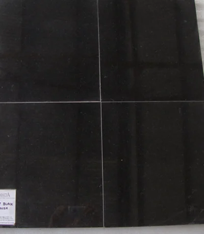 Polished Jet Black Granite Slab