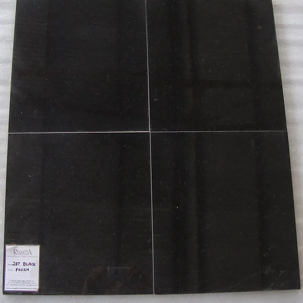 Polished Jet Black Granite Slab