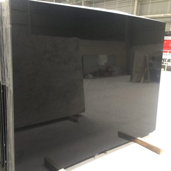 Polished Nova Black Granite Slab
