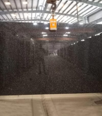 Sapphire Brown Granite Slab with Blue-Grey Crystals