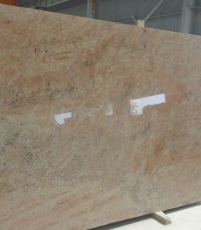 Shivakashi Gold Granite Slab with Warm Veins
