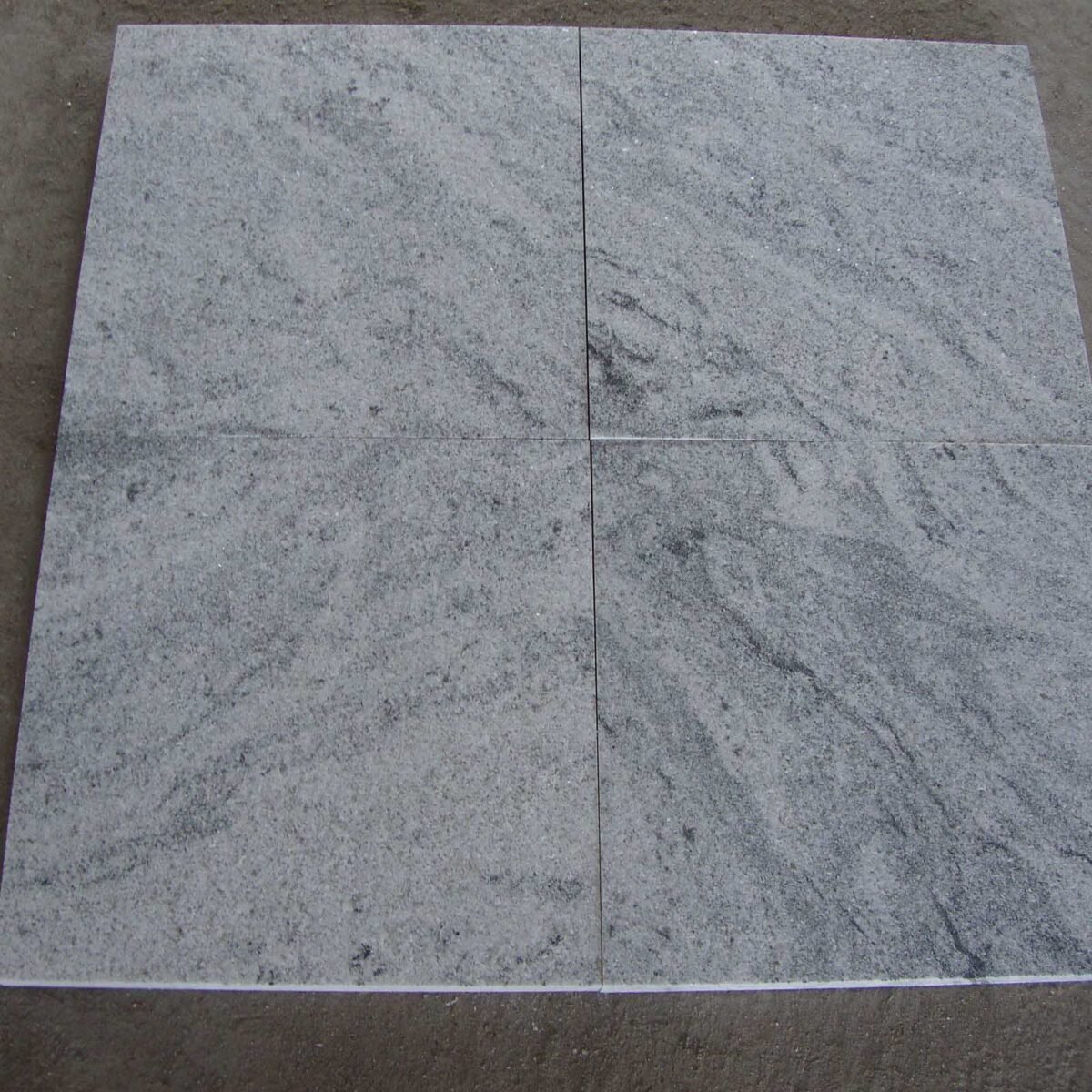 Viscon White Granite Slab with Wavy Veins