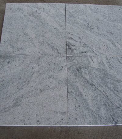 Viscon White Granite Slab with Wavy Veins