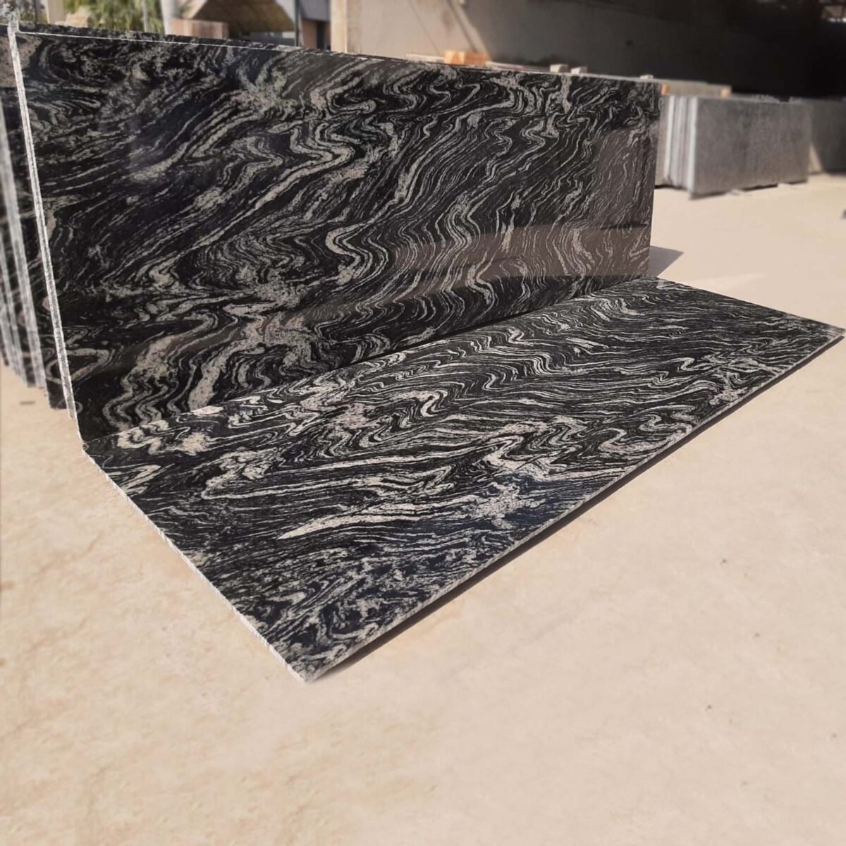 Polished Zebra Black Granite Countertop Exporter