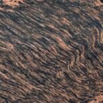 Tiger Skin Granite Slab with Brown and Black Stripes