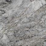 Blue Dunes Granite slab with flowing blue and beige patterns