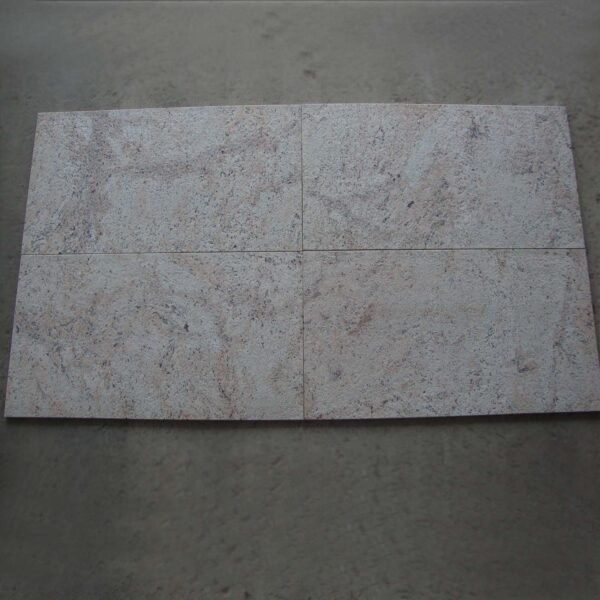 Ivory Chiffon Granite Slab with Flowing Veins