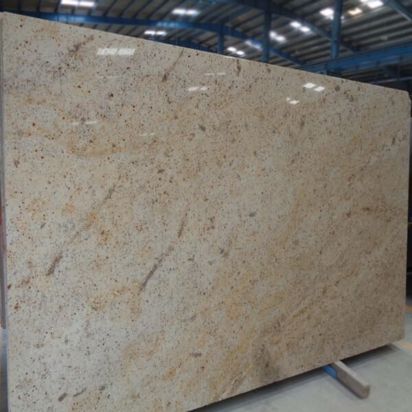 Ivory Gold Granite Slab with Light Golden Veins