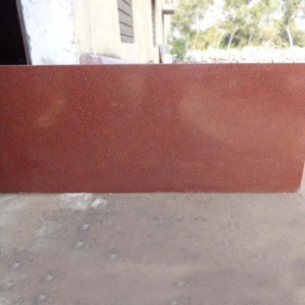Jhansi Red Granite Slab with Bold Red and Black Speckles