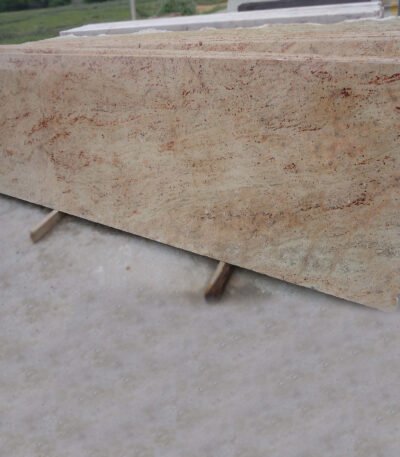 Shivakashi Gold Granite Slab with Warm Veins