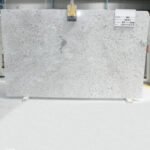 Titanium White Granite Slab with Grey Veins