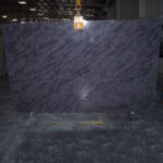 Vizag Blue Granite Slab with Blue-Grey Swirls