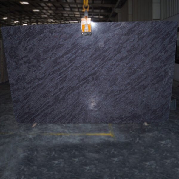 Vizag Blue Granite Slab with Blue-Grey Swirls