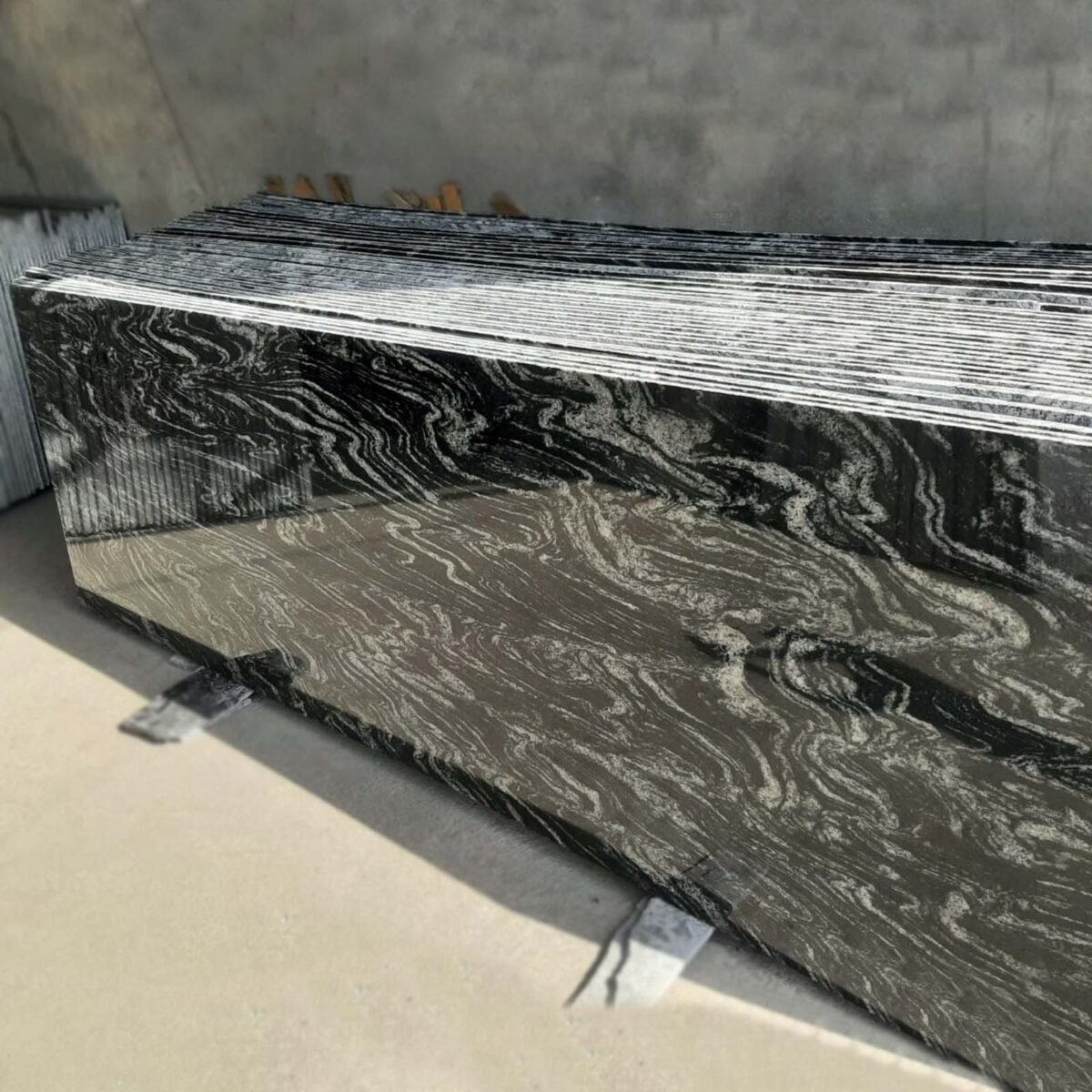 Indian Zebra Black Granite Wall Cladding Panel