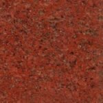 Jhansi Red Granite Slab with Bold Red and Black Speckles
