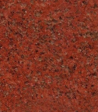 Jhansi Red Granite Slab with Bold Red and Black Speckles