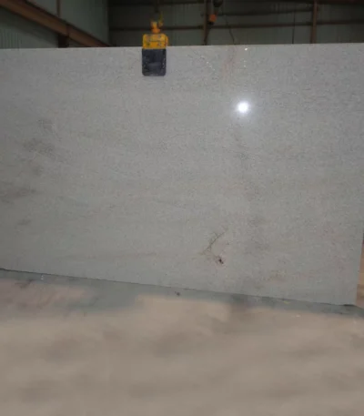 Imperial White Granite Slab with Gray Speckles