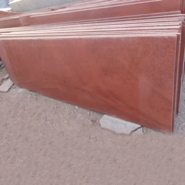 Lakha Red Granite Slab with Bold Red and Black Speckles