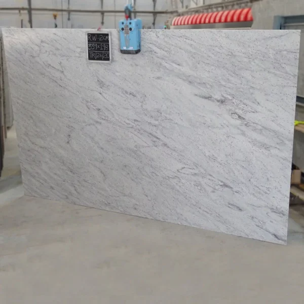 River White Granite Slab with Burgundy Flecks