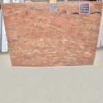 Polished Rose Wood Granite Slab with Natural Streaks