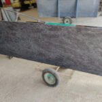 Vizag Blue Granite Slab with Blue-Grey Swirls