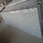 Bala Flower Granite Slab with Red and Grey Swirls