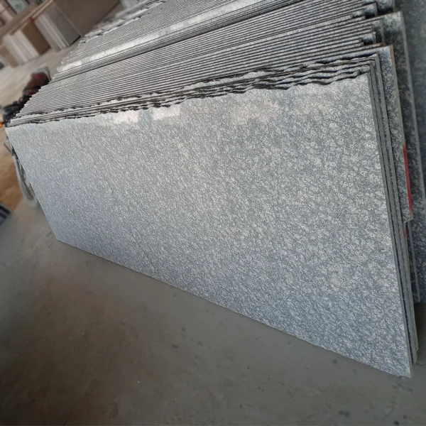 Bala Flower Granite Slab with Red and Grey Swirls