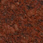 Red Granite Countertop with Black and White Flecks