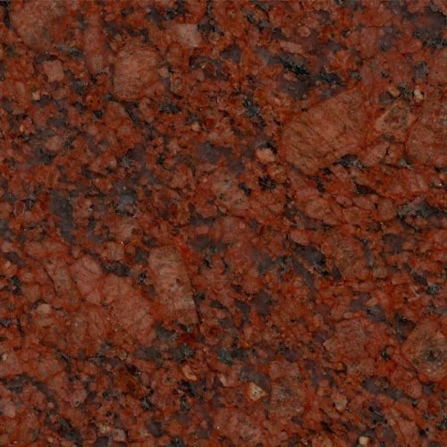Red Granite Countertop with Black and White Flecks