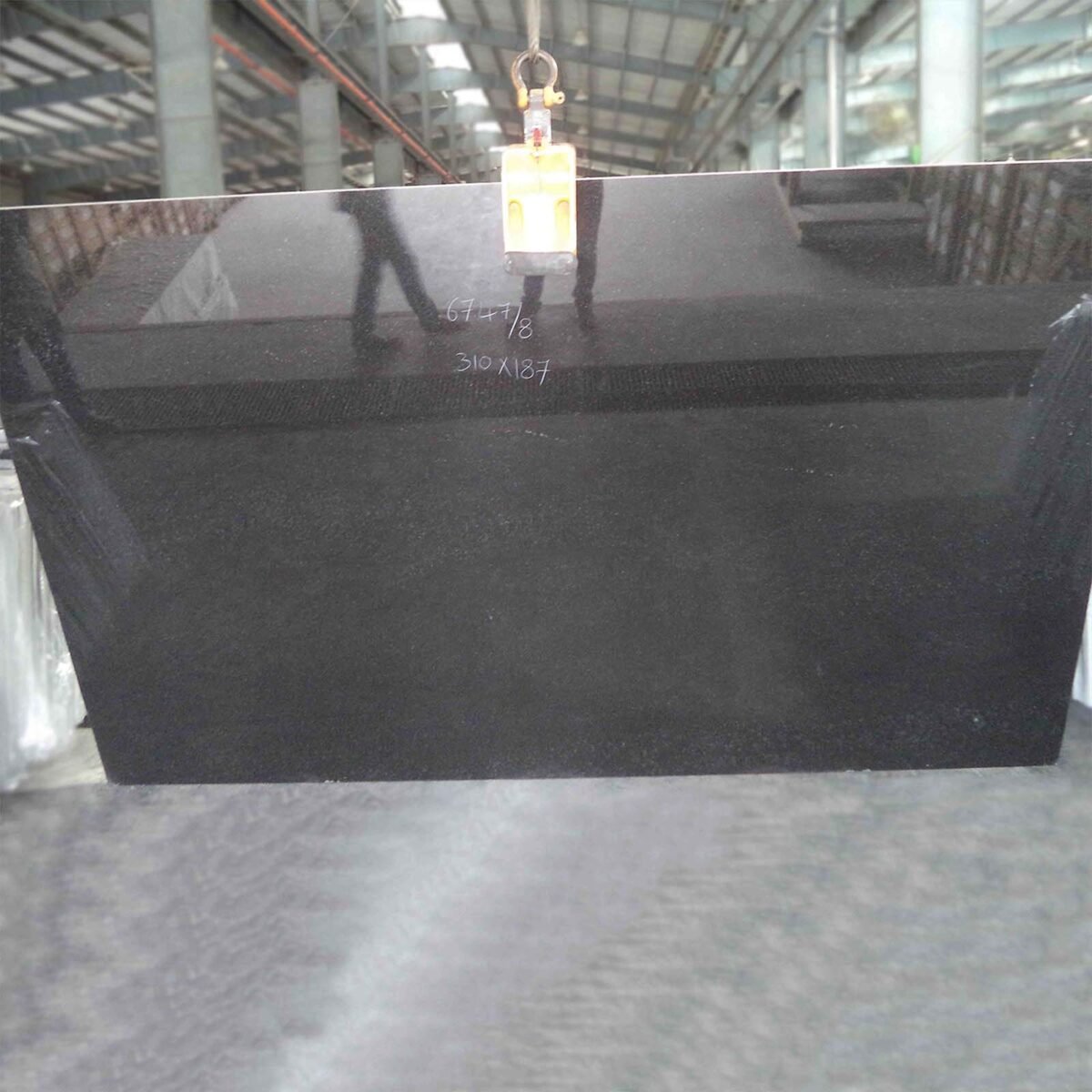 Polished Absolute Black Granite Slab