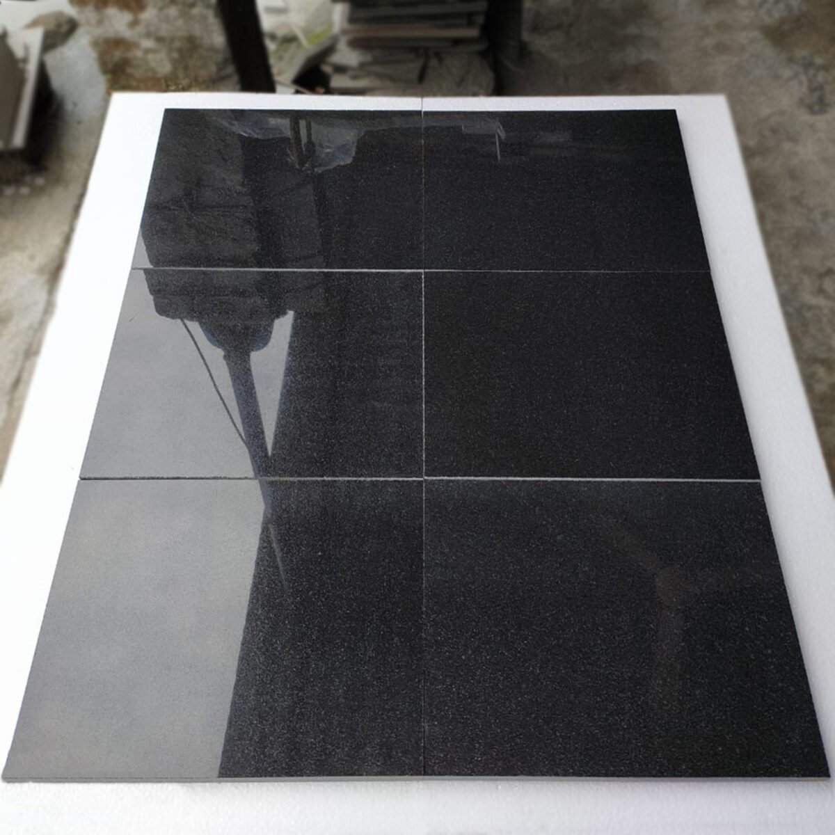 Polished Absolute Black Granite Slab