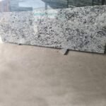 Polished Alaska White Granite Slab with Natural Veins