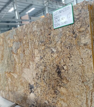 Alaska Gold Granite Slab with Golden Veins
