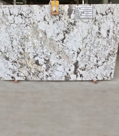 Alpinus White Granite Slab with Crystal Patterns