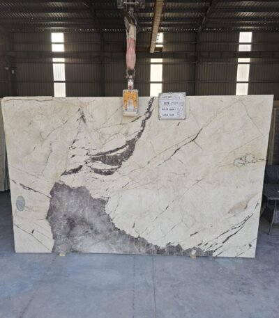 Antolini White Quartzite Slab with Gray Veining