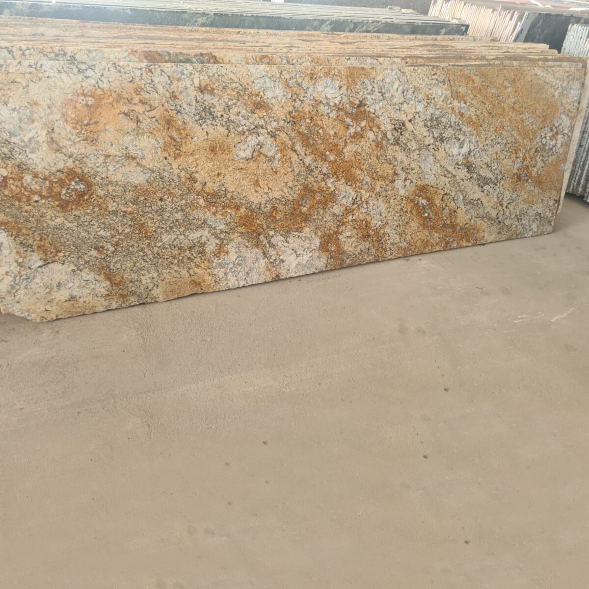 Armani Gold Granite Slab with Rich Veining