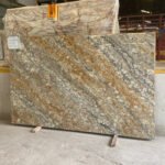 Armani Gold Granite Slab with Rich Veining