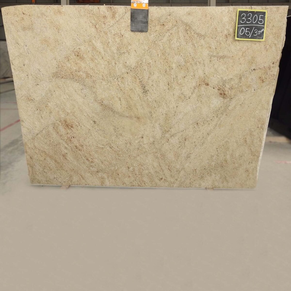Astoria Gold Granite Slab with Cream and Brown Veins