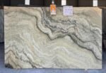 Aurora Green Quartzite Slab with Natural Veins