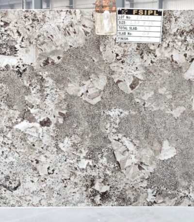 Azul Nova Granite Slab with Blue and Grey Veins