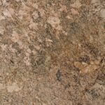 Polished Bianco Gold Granite slab with gold and grey veining